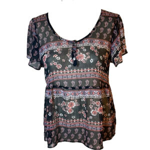 MAURICES sheer blouse size M